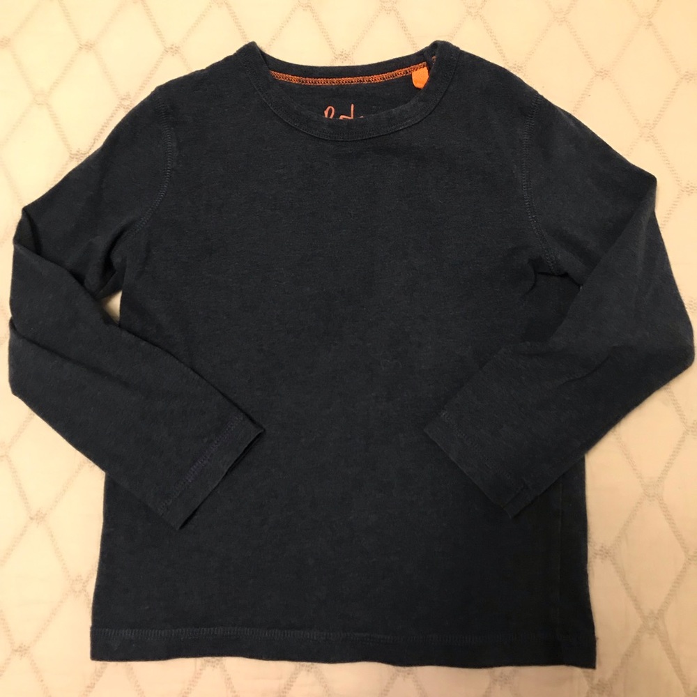 Mini Boden long sleeve T in heathered blue